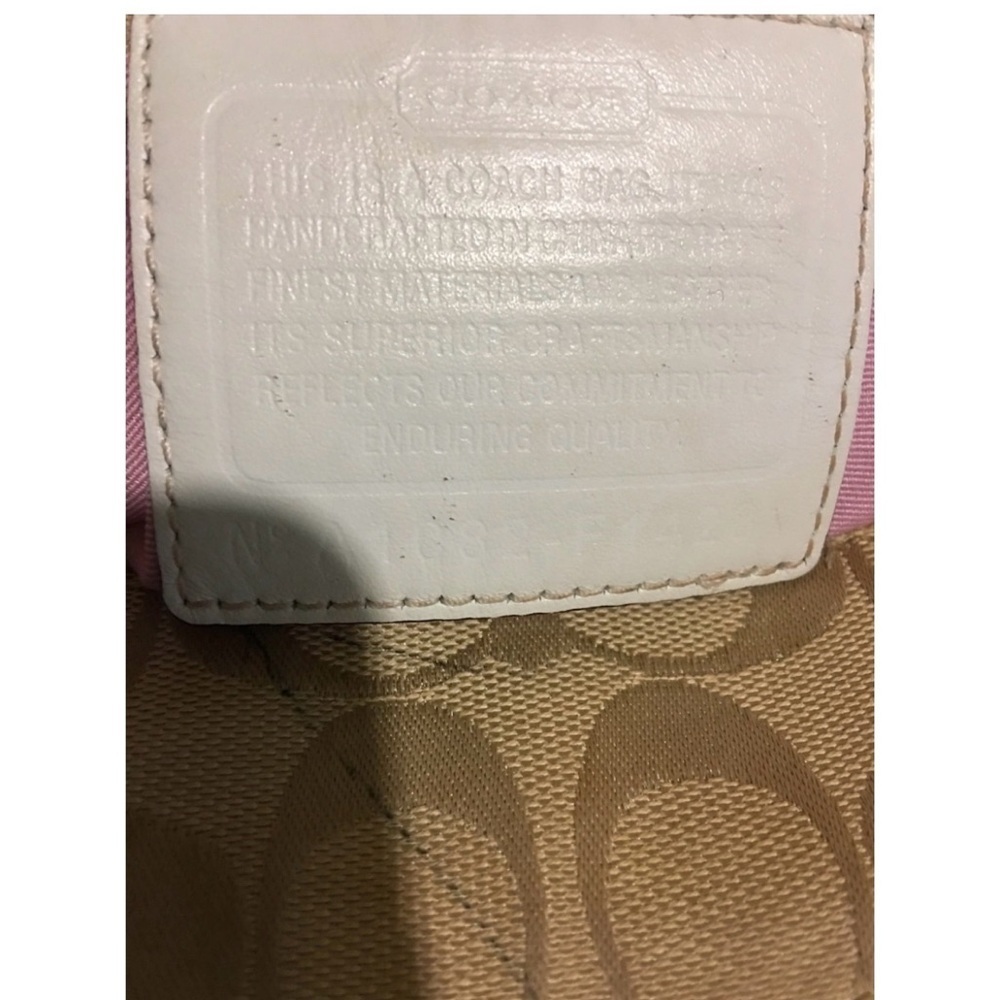 Coach Tan Signature print Tote Bag - Picture 5 of 9